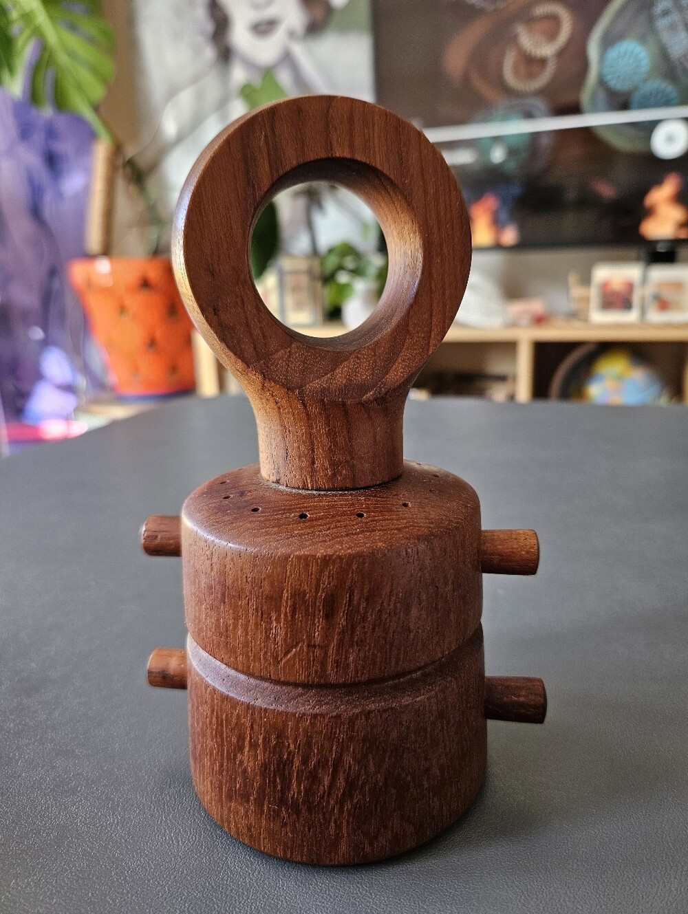 VTG Dansk Jens Quistgaard Teak Eyelet Pepper Mill Salt Shaker Combo 857 MCM